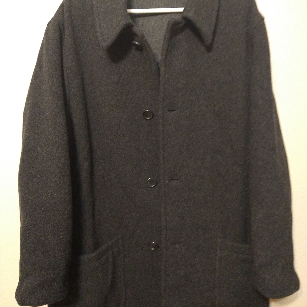 J. Ferrar 80% Wool Men's Pea Coat Size Large
